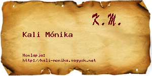Kali Mónika névjegykártya